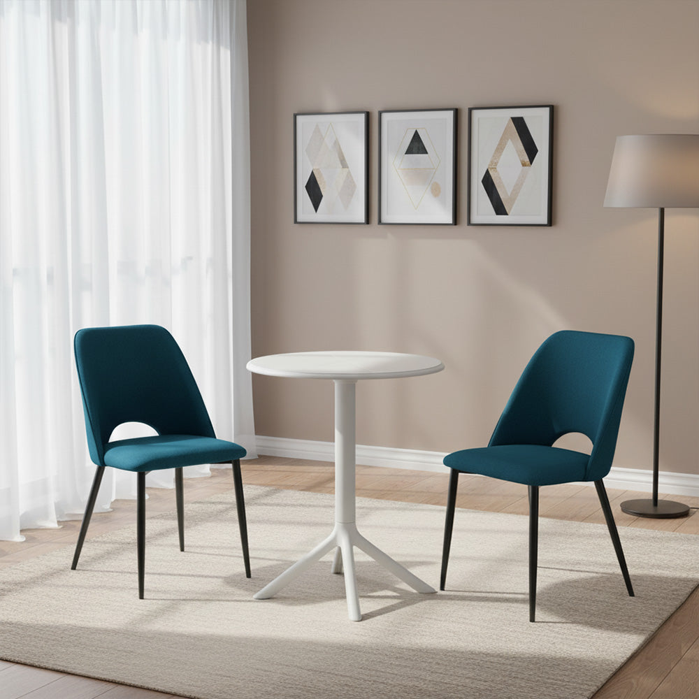 Set de 2 Sillas Urban, Color Azul, Con espaldar y diseño Moderno
