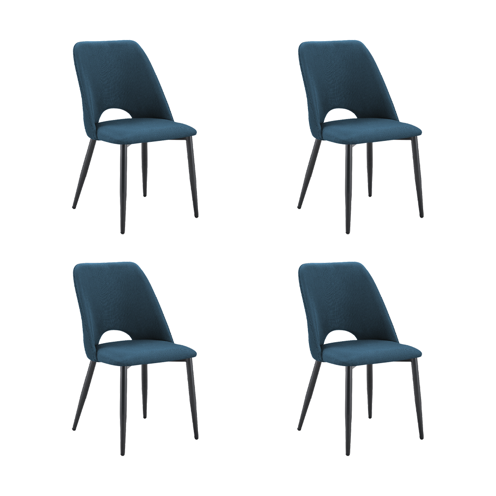 Silla Urban, Color Azul, Con espaldar y diseño Moderno X4