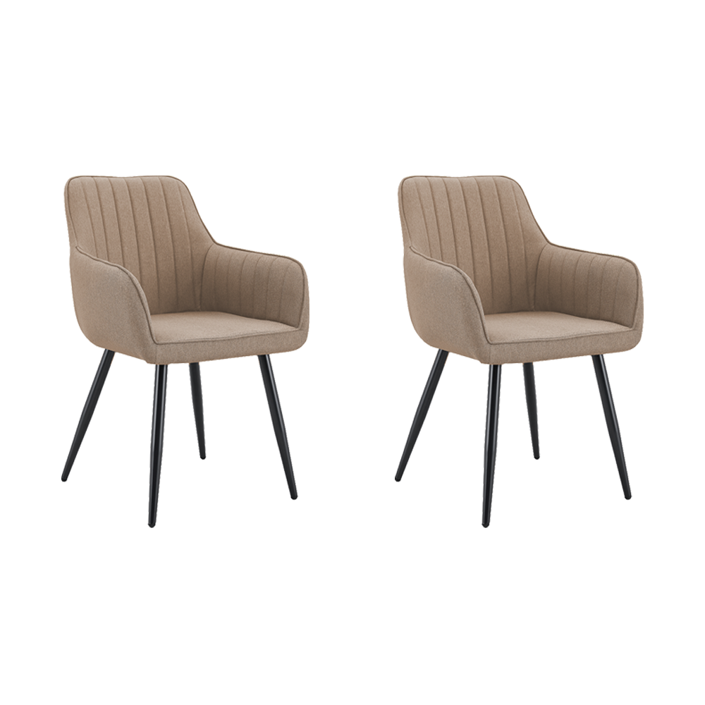 Set de 2 Sillas Neo, Color Marrón, Con espaldar y diseño Moderno