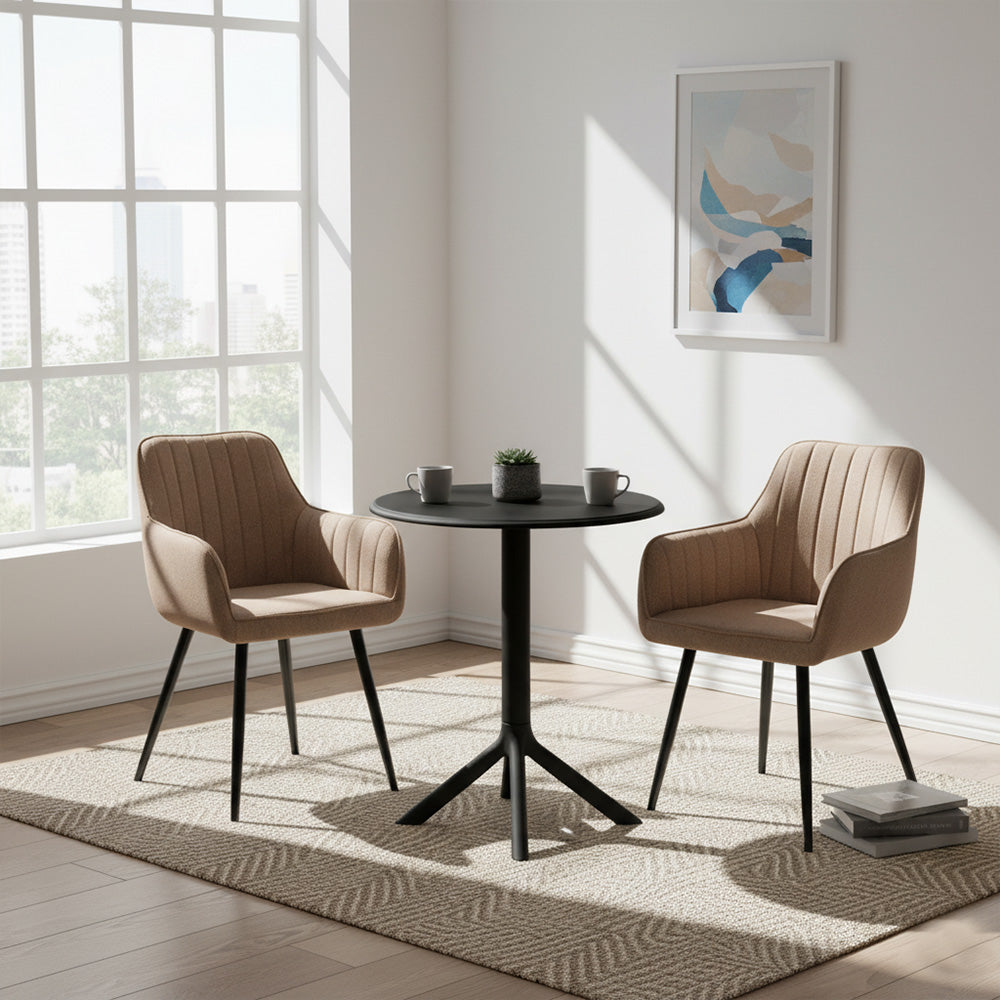 Set de 2 Sillas Neo, Color Marrón, Con espaldar y diseño Moderno