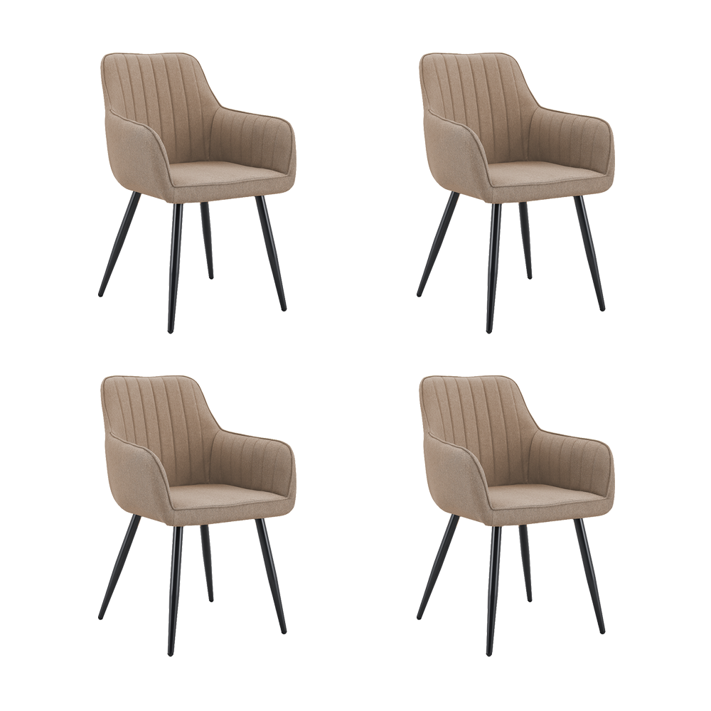 Combo Elara, Incluye una Mesa y 4 Sillas Color Taupe