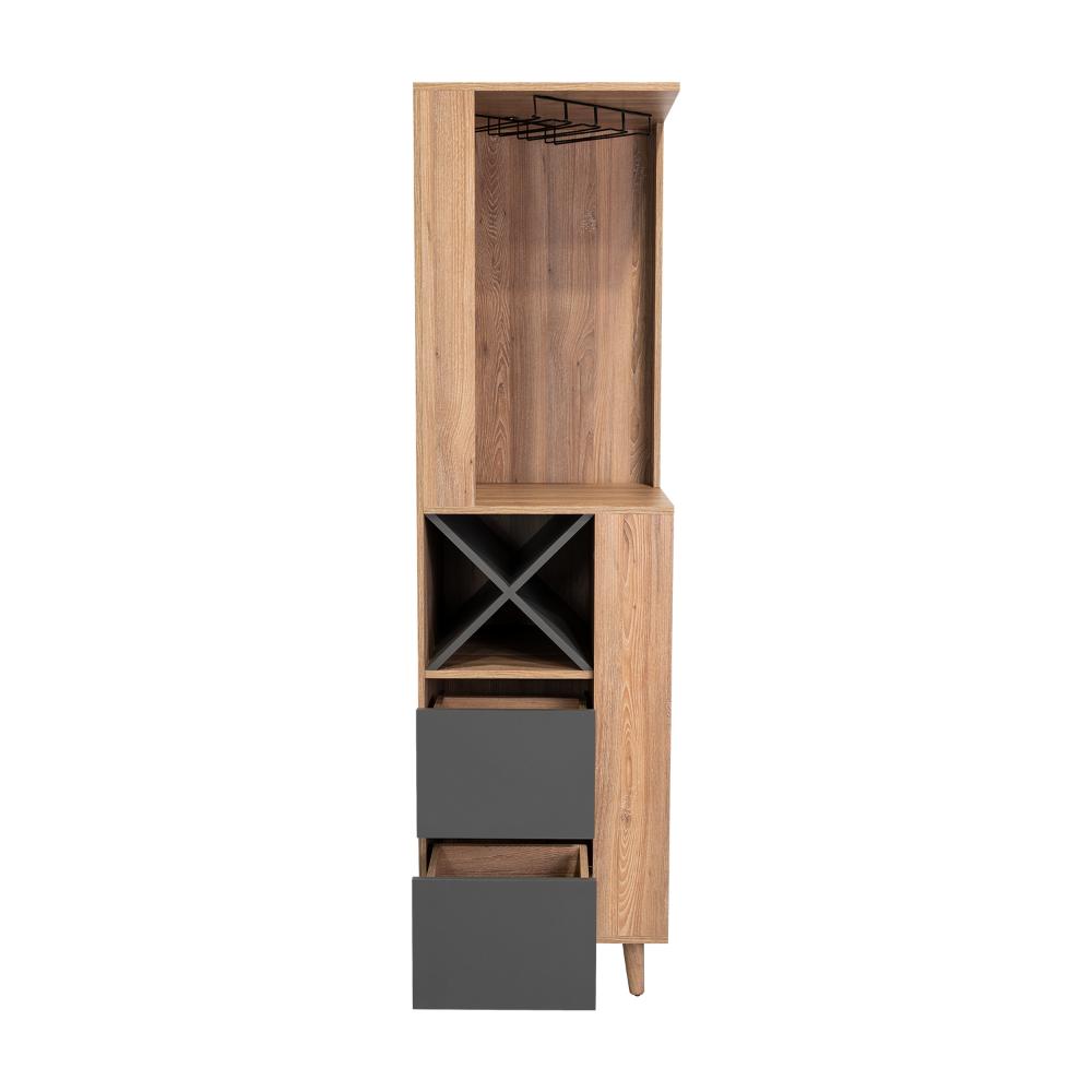 Bar Esquinero Nashira, Miel y Plata Oscuro, con Amplio Espacio de Almacenamiento y Porta Copas