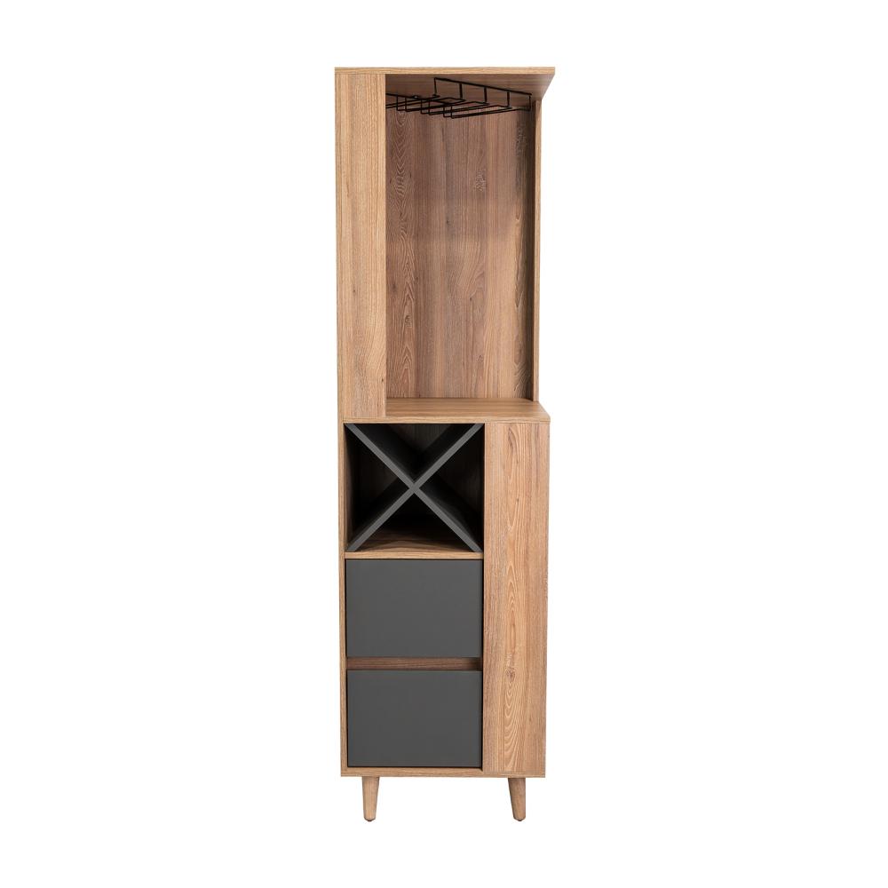 Bar Esquinero Nashira, Miel y Plata Oscuro, con Amplio Espacio de Almacenamiento y Porta Copas