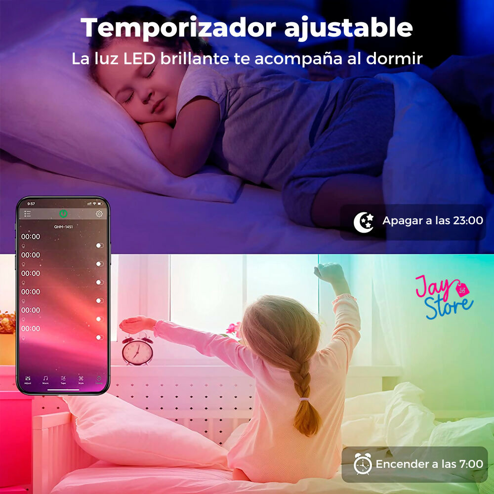 Cinta De Luz Led 15mts WiFi Inteligente, Bluetooth, Alexa, Google Home Tira Luz