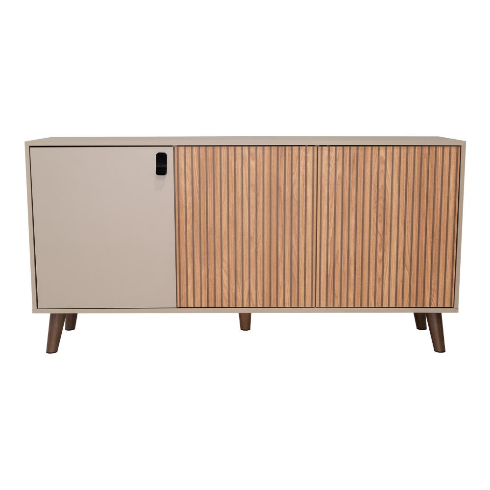 Mesa Auxiliar Mirabella, Cocoa, con Dos Puertas Abatibles y Amplio espacio para Ubicar Objetos