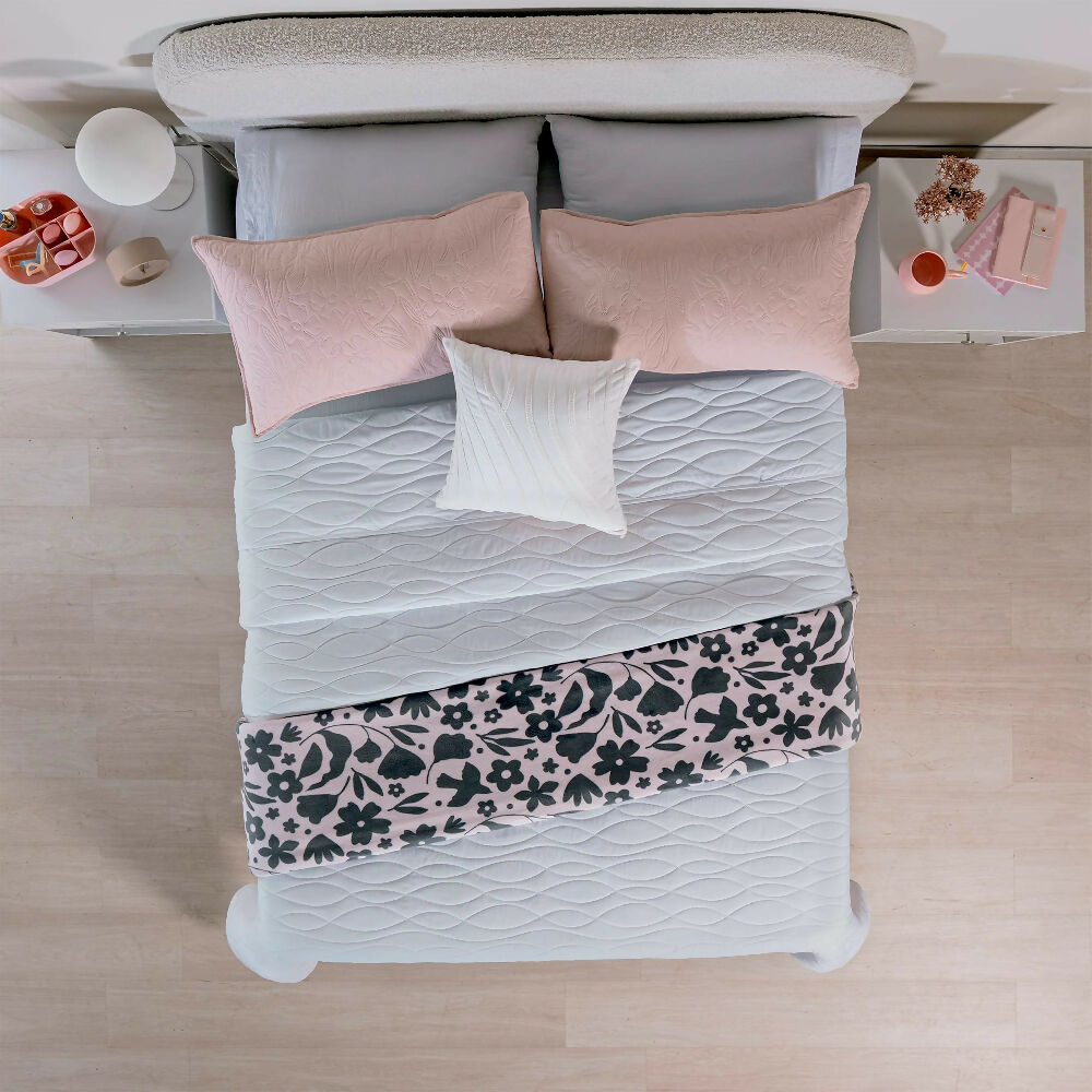 Edredón Novo White, para Cama Sencilla, 2 Vistas