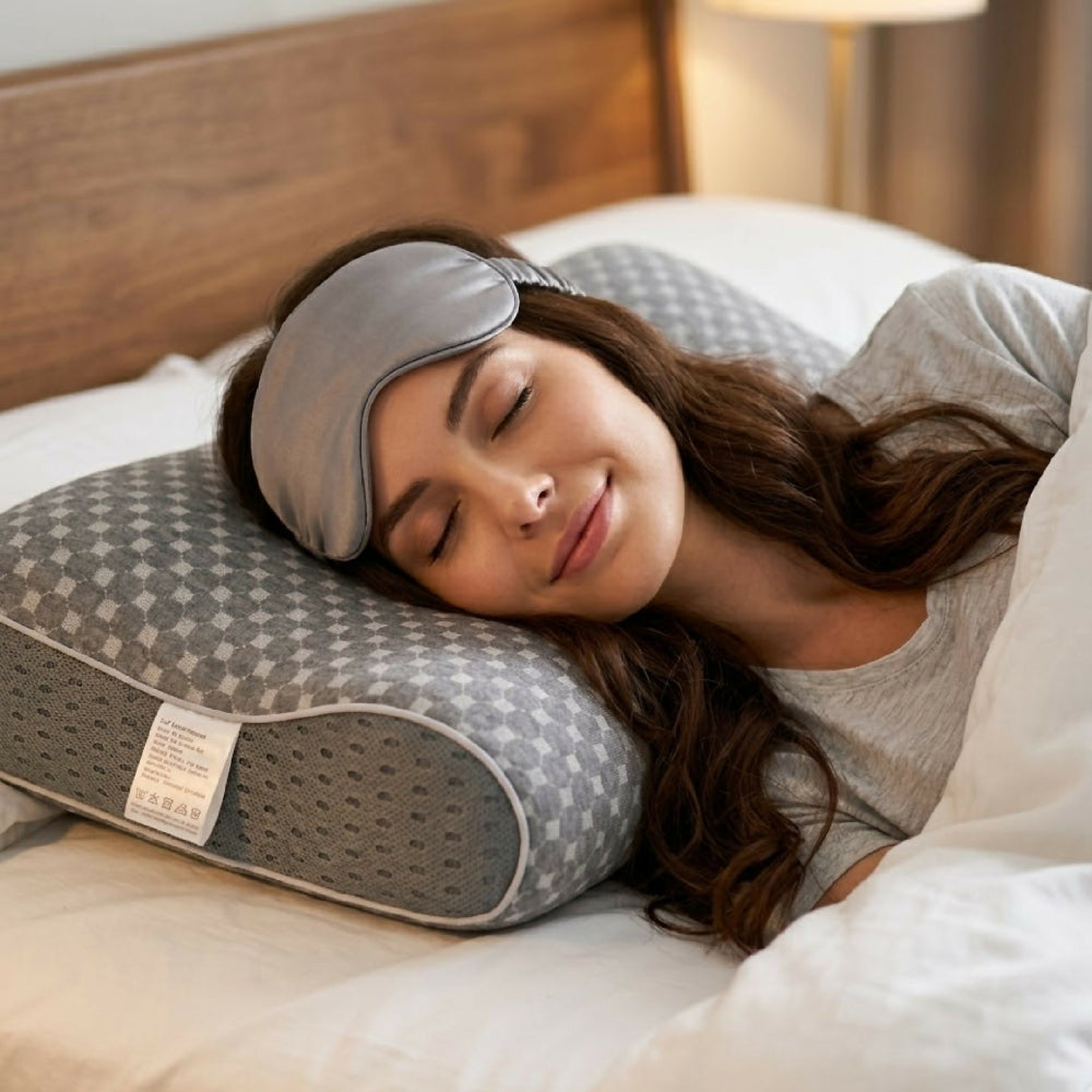 Almohada Ortopédica Para Cuello Y Espalda Con Funda Transpirable