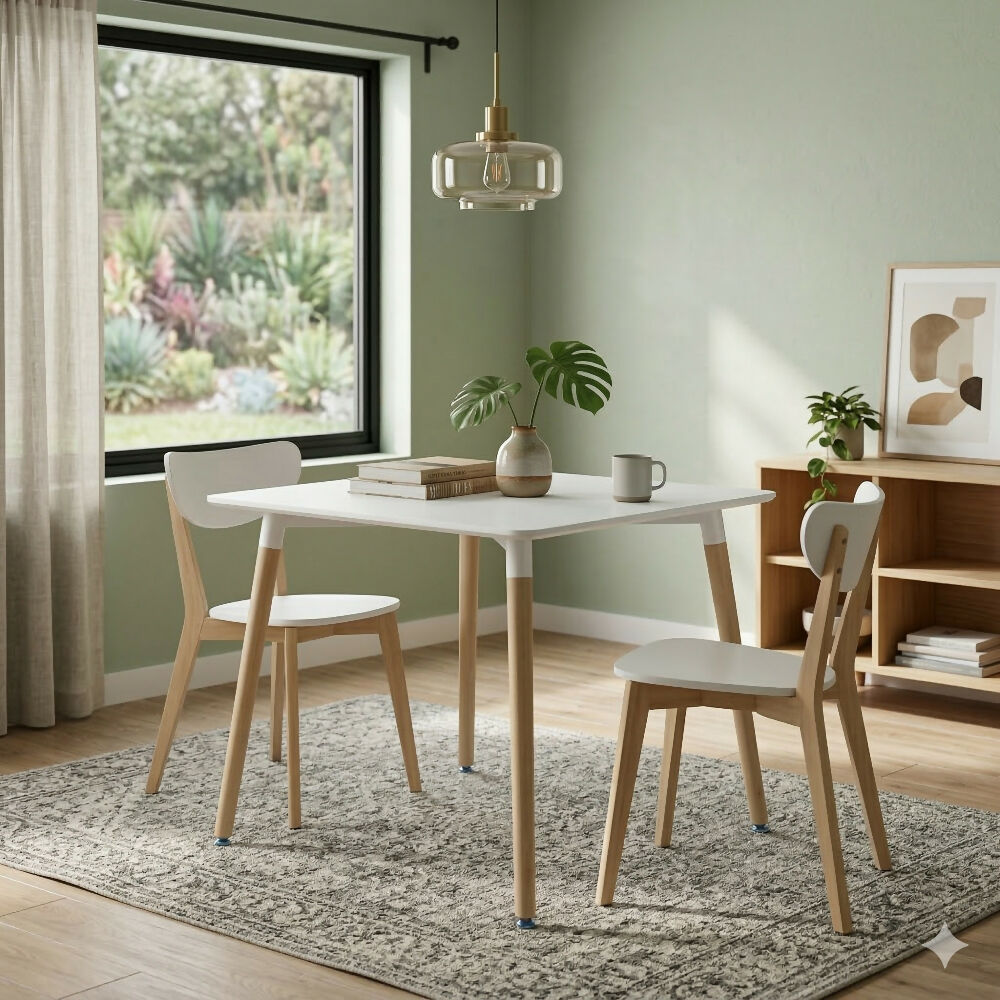 Mesa Eames Cuadrada Blanca
