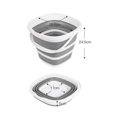 Balde Plegable Silicona Multiusos Cubeta Contenedor Retráctil L221-076