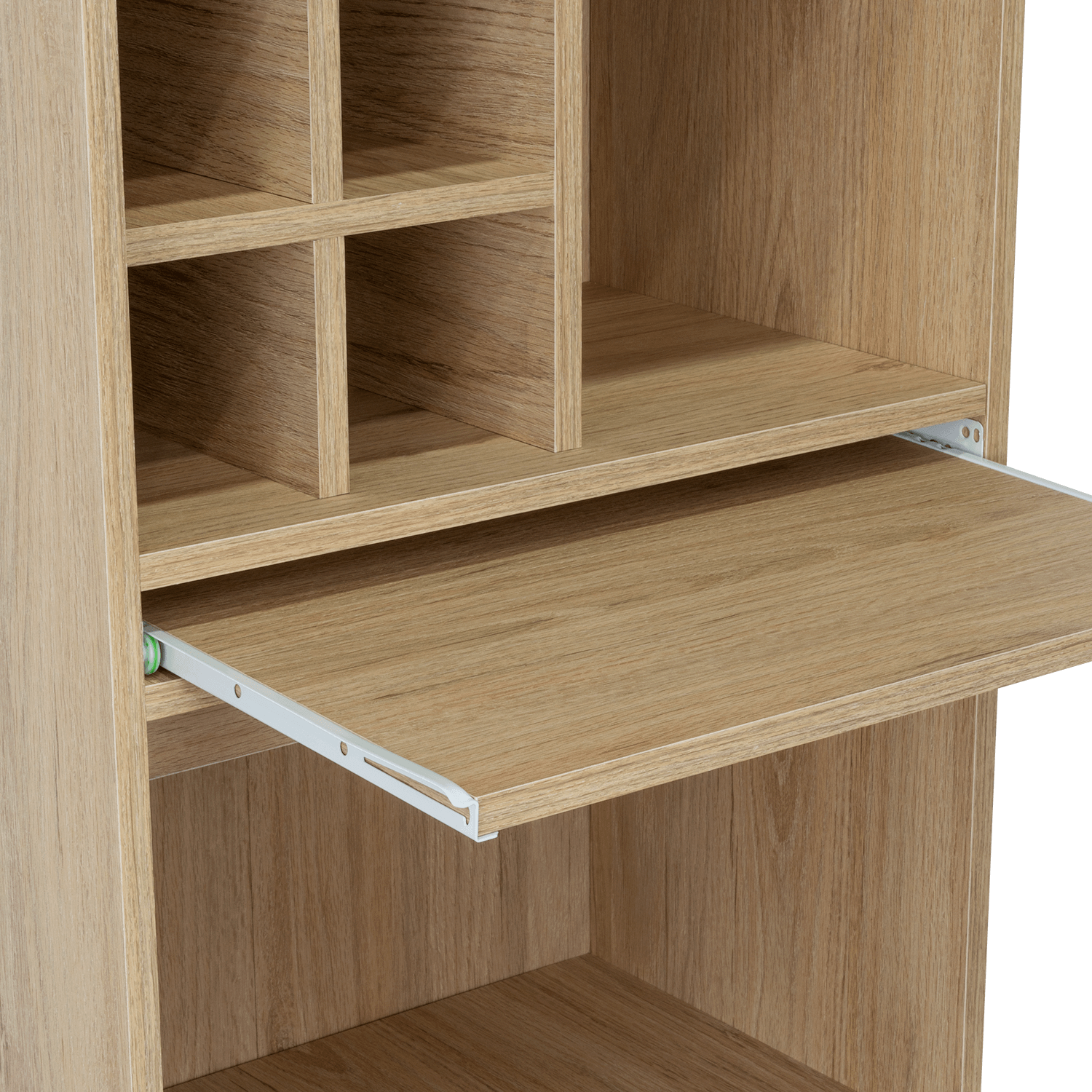 Bar Celeste, Beige, Dos Puertas, Espacio Para Copas y Vino - VIRTUAL MUEBLES