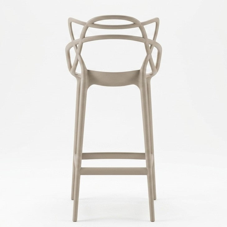 Silla para Bar Palermo, Taupe, con Reposa Pies Doble Propósito
