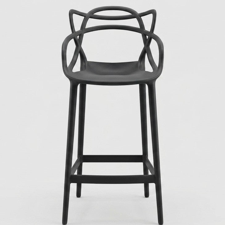 Set de 2 Sillas para Bar Palermo, Negro, con Reposa Pies Doble Proposito
