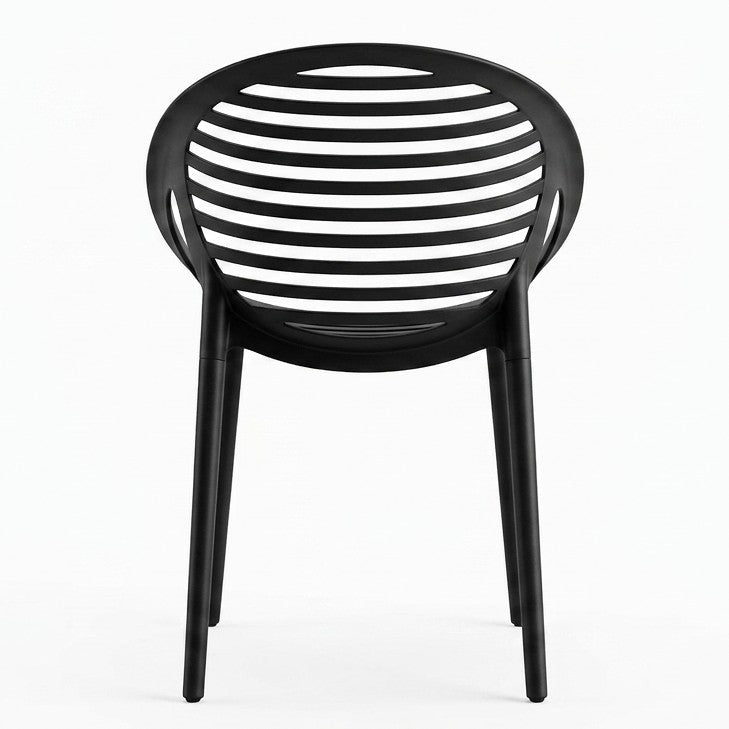 Silla Tokio con Brazos, Color Negro, con Espaldar y Diseño Moderno