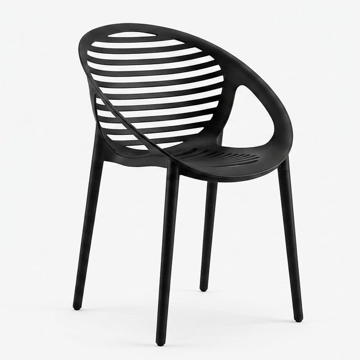 Set de 4 Sillas Tokio con Brazos, Color Negro, con Espaldar y Diseño Moderno