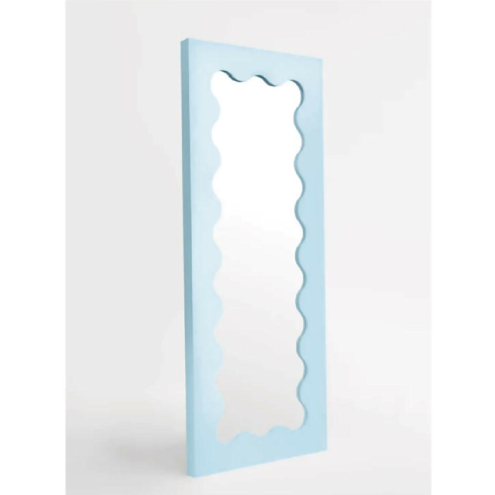 Espejo Ondulado de Piso - Azul - 60 x 150 cm.