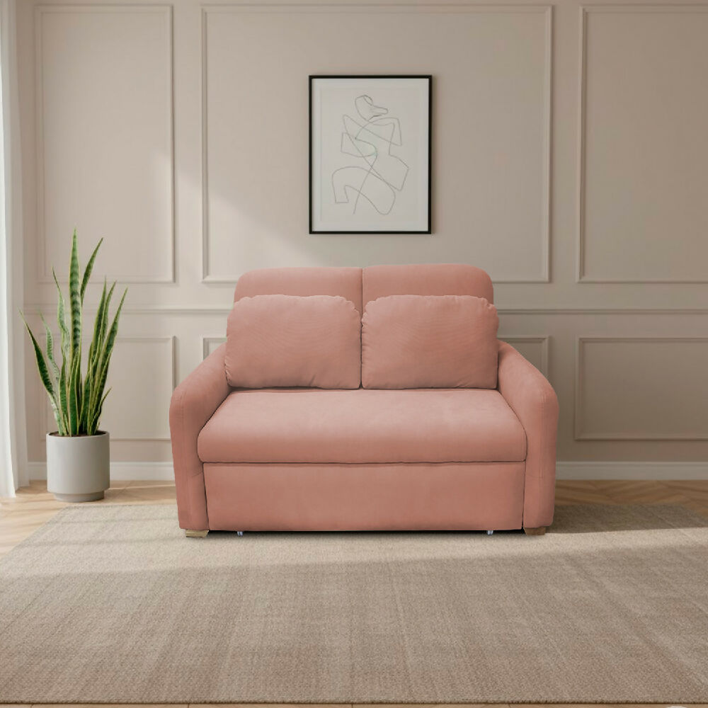 Sofacama Nube Multifuncional Carrito Reclinable Camel + Cojines
