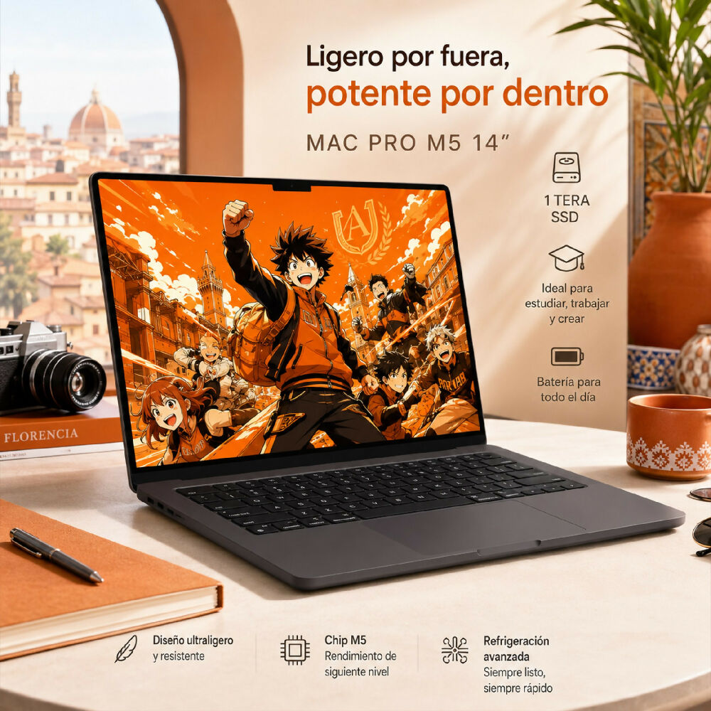 Macbook Pro 14 Pulgadas Chip M5 1tb 16gb Ram Equipo De Alto Rendimiento