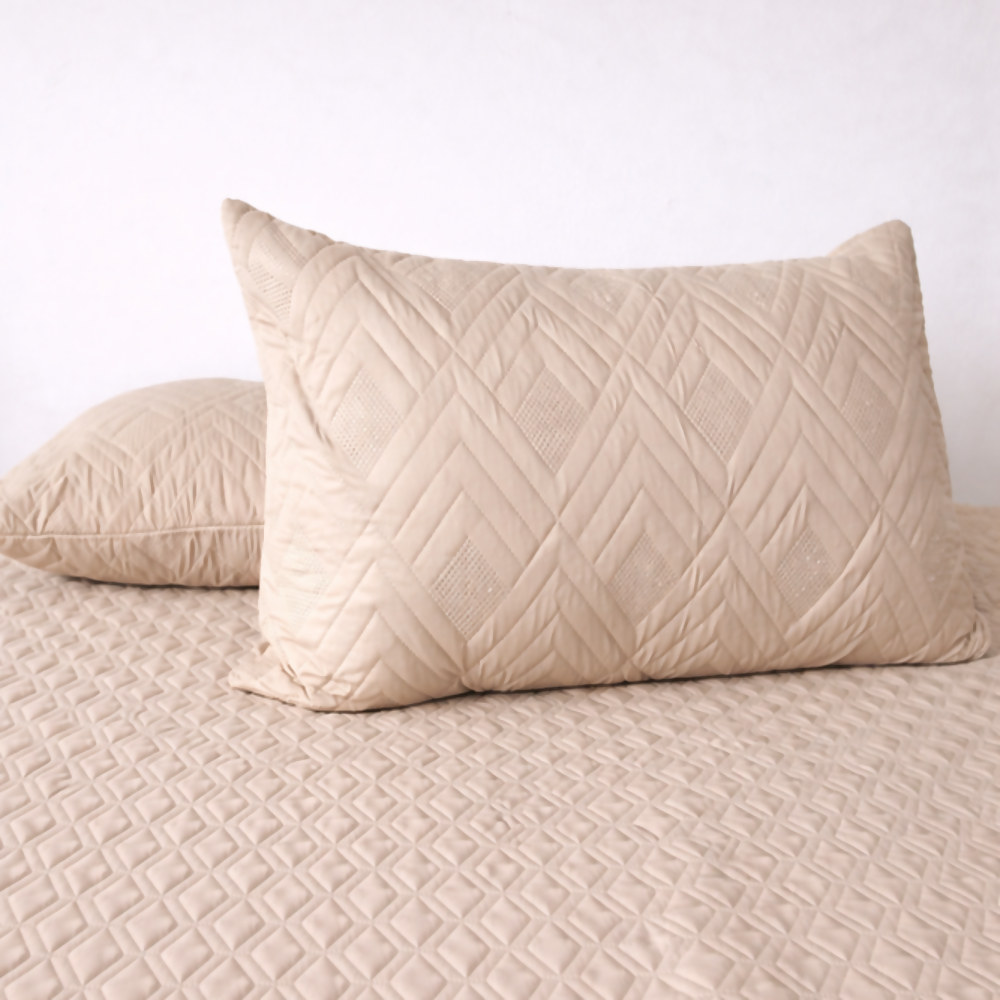 Protector almohada acolchado 45x65cm beige Set x2
