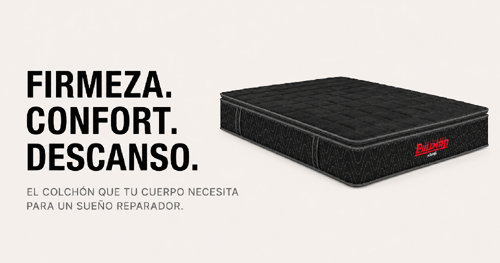 Colchón Pullman Orthopack BTU Mohnblatt Negro Semidoble 120 x 190