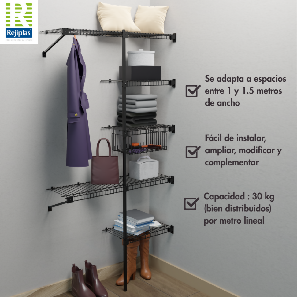 Closet Modular Metalico Ajustable Junior Rejiplas | Organizador Multiusos