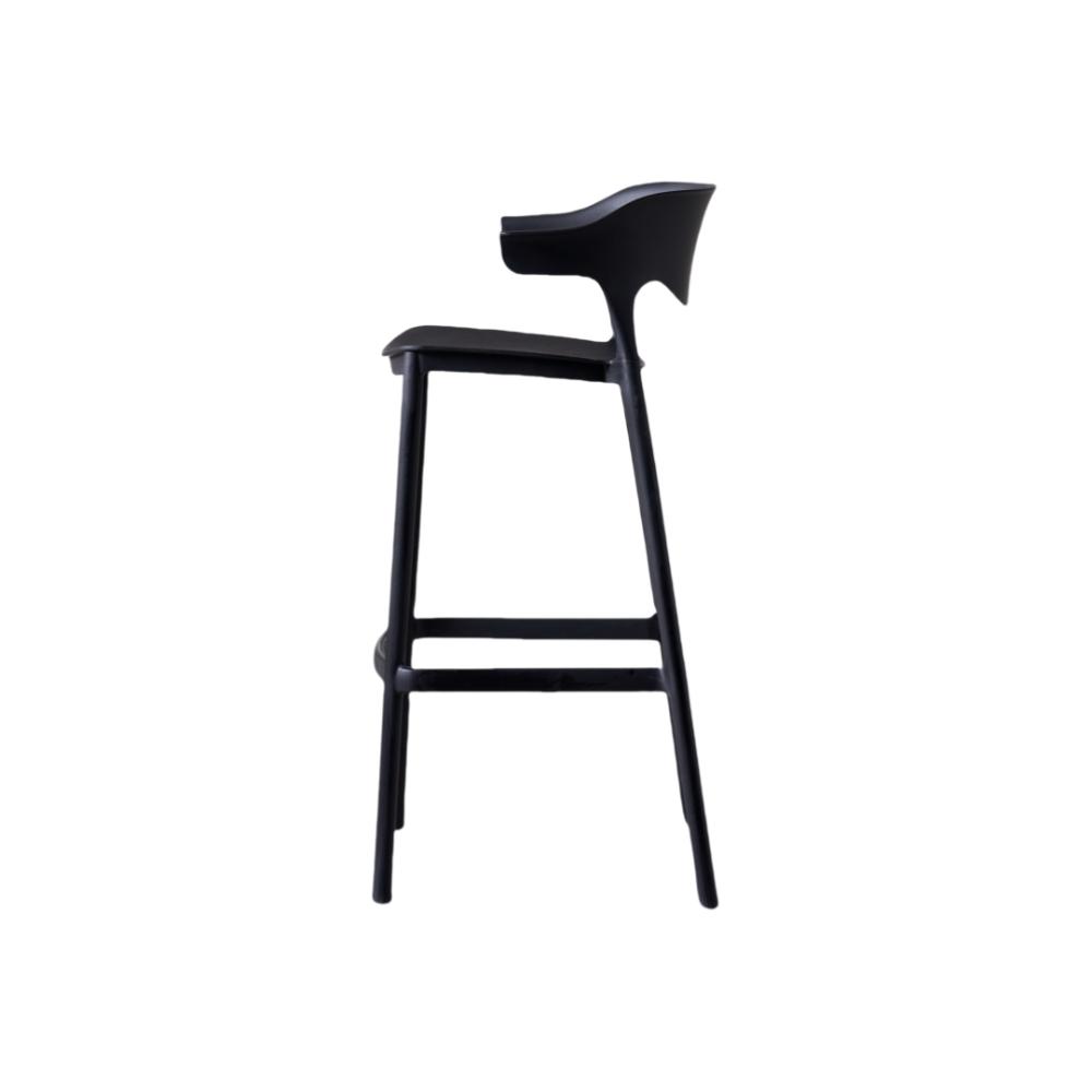 Silla para Bar Elena, Color Negro, Diseño Moderno