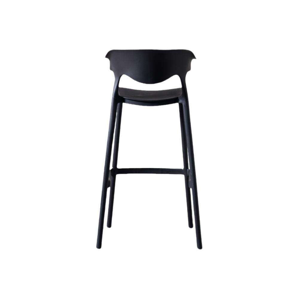 Silla para Bar Elena, Color Negro, Diseño Moderno