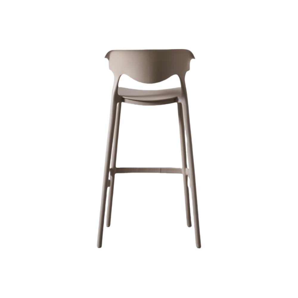 Silla para Bar Elena, Color Taupe, Diseño Moderno
