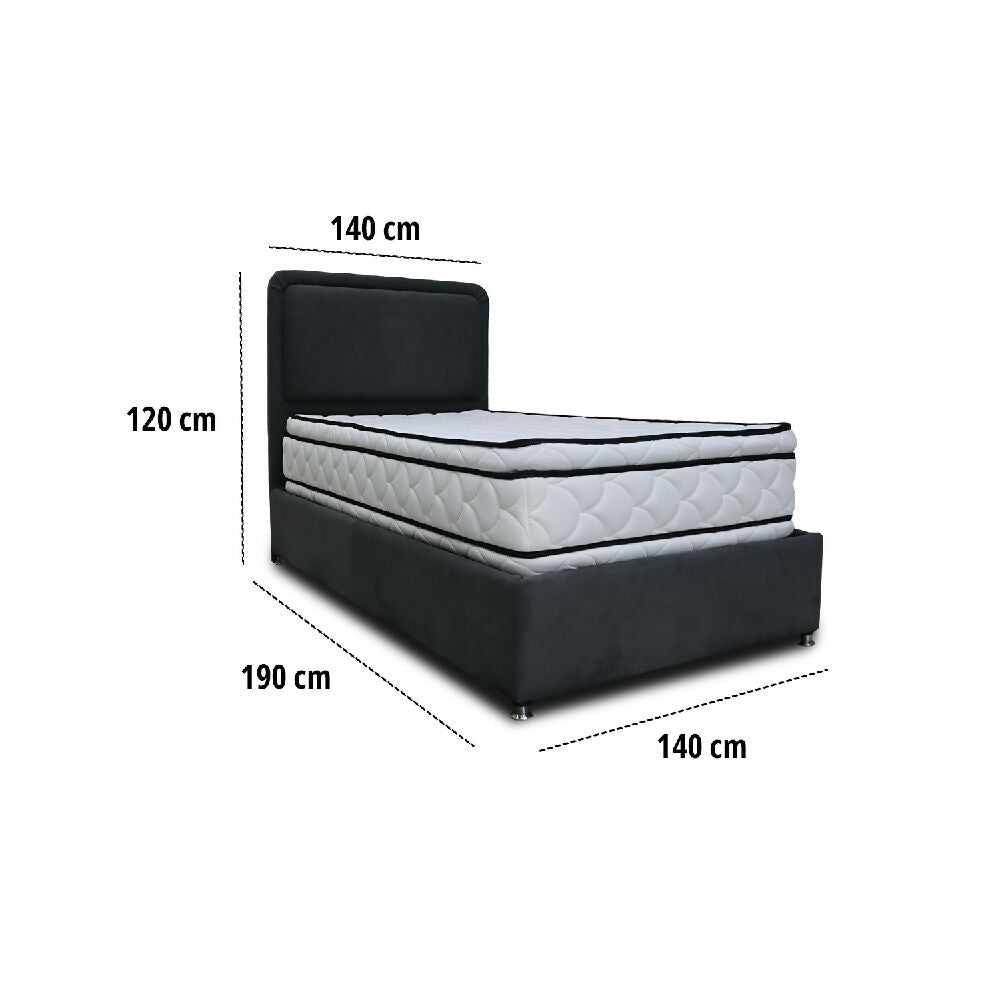 Combo Basecama Nube doble 140x190 mas Espaldar Negro