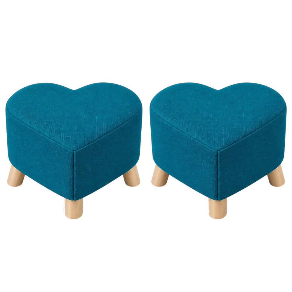 Puff Posa Pie Cora 30x30 Azul Opalo Setx2