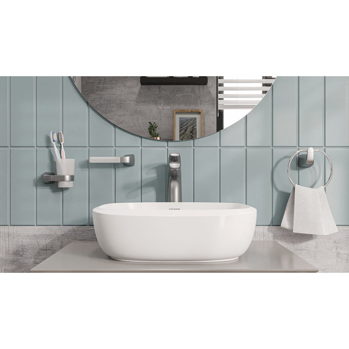 Combo Lavamanos Mice, Agave y Fresno Europeo, Incluye Lavamanos en Porcelana Sanitaria y Grifería
