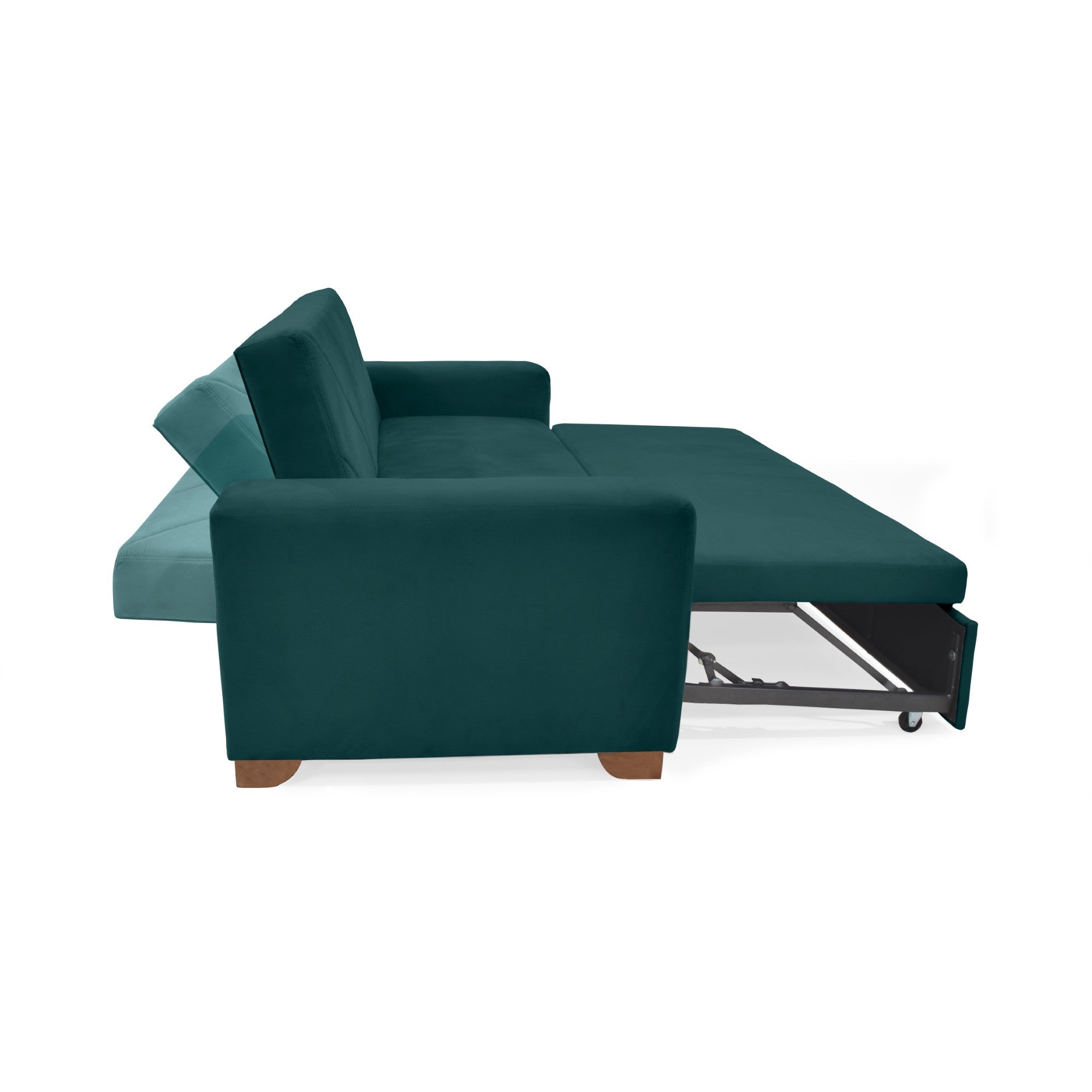 Sofa Cama Vancouver 3 Puestos Tela Petroleo