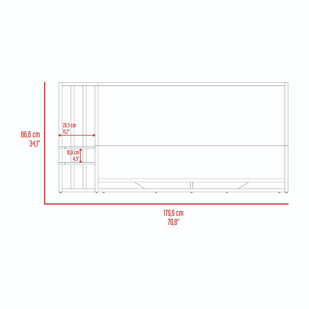 Cama Doble Vanez, Milan, con espaldar alto incluyendo tendida de tablas