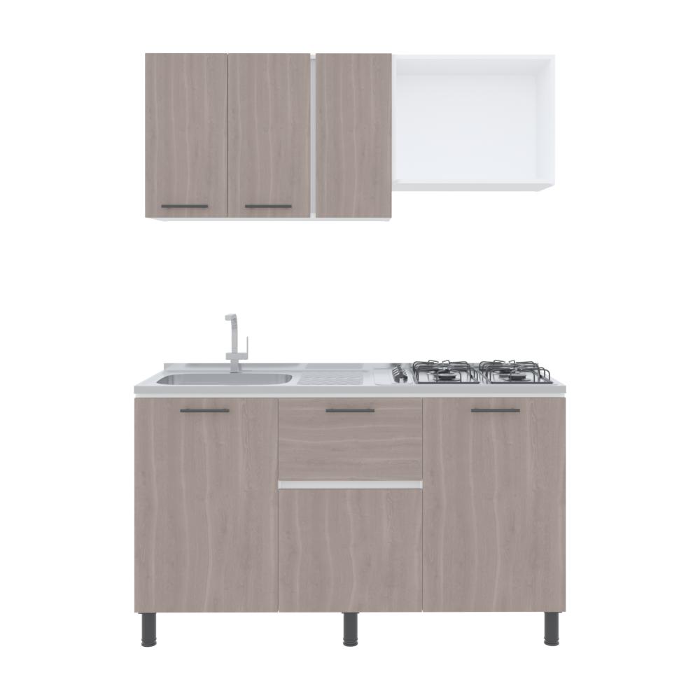 Cocina Integral Paolo, Bardolino y Blanco, incluye Mesón Pozuelo Izquierdo