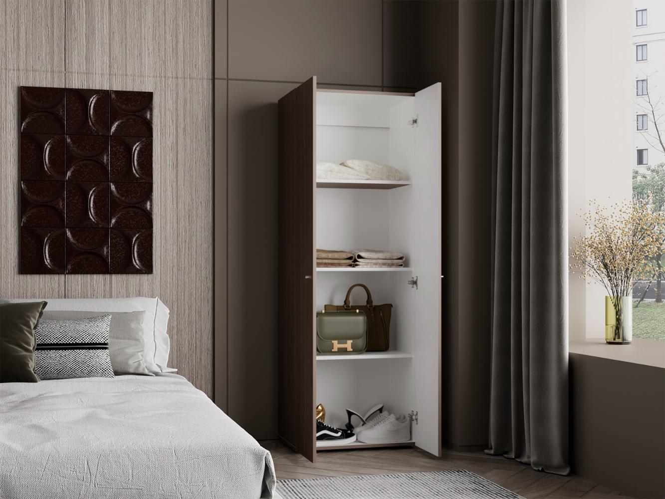 Closet Beico, Positano y Blanco Duqueza, Con Dos Puertas Abatibles y Cuatro Entrepaños