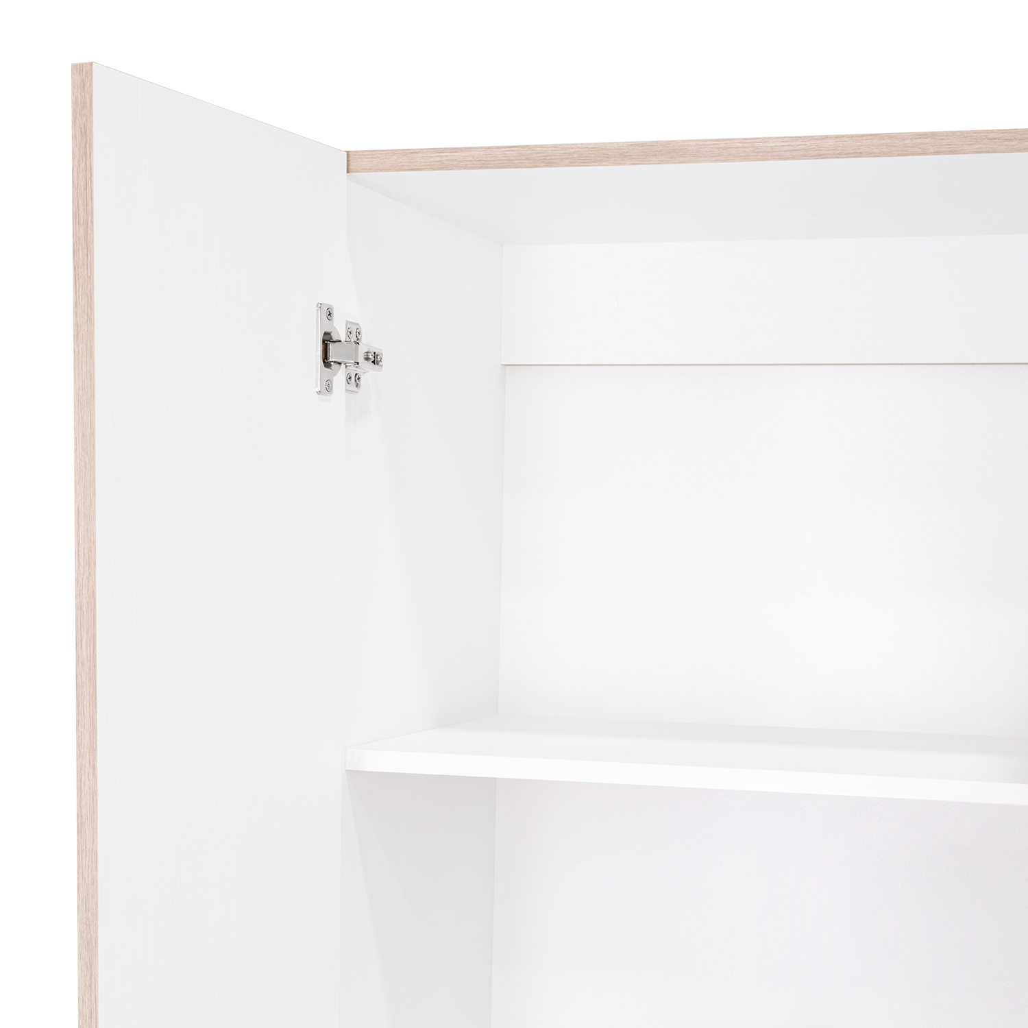 Closet Beico, Positano y Blanco Duqueza, Con Dos Puertas Abatibles y Cuatro Entrepaños
