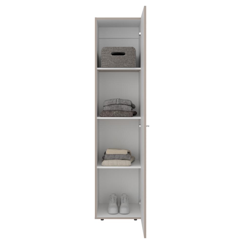 Closet Alma, Bardolino Y Blanco, Una puerta abatible y entrepaños para guardar ropa ZF