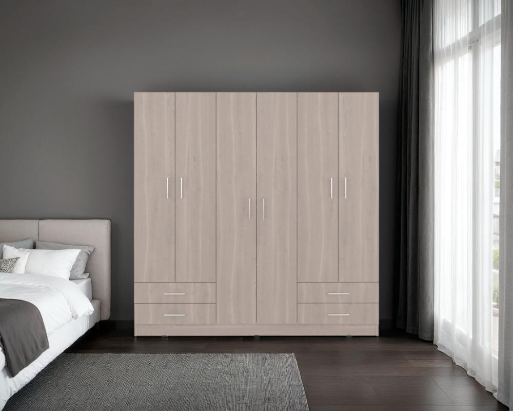 Closet Petunia, Bardolino y Blanco, con cuatro organizadores