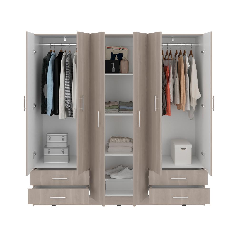 Closet Petunia, Bardolino y Blanco, con cuatro organizadores