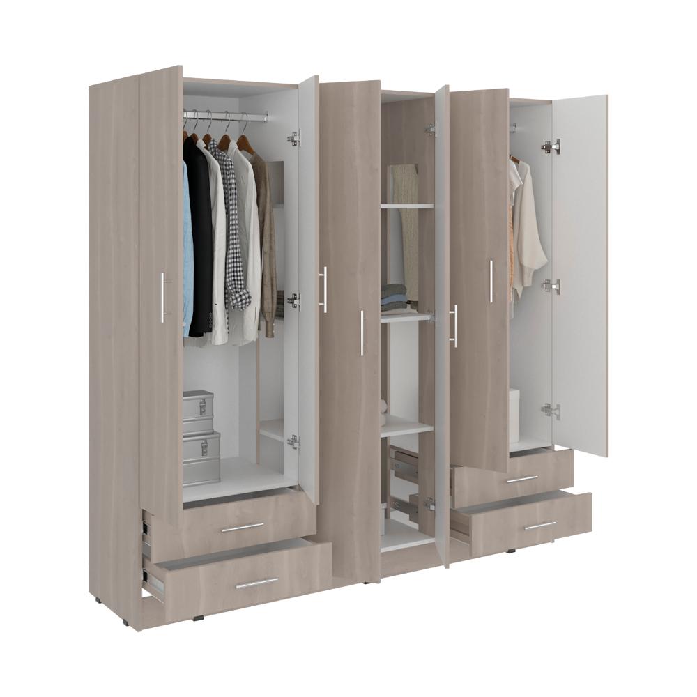 Closet Petunia, Bardolino y Blanco, con cuatro organizadores