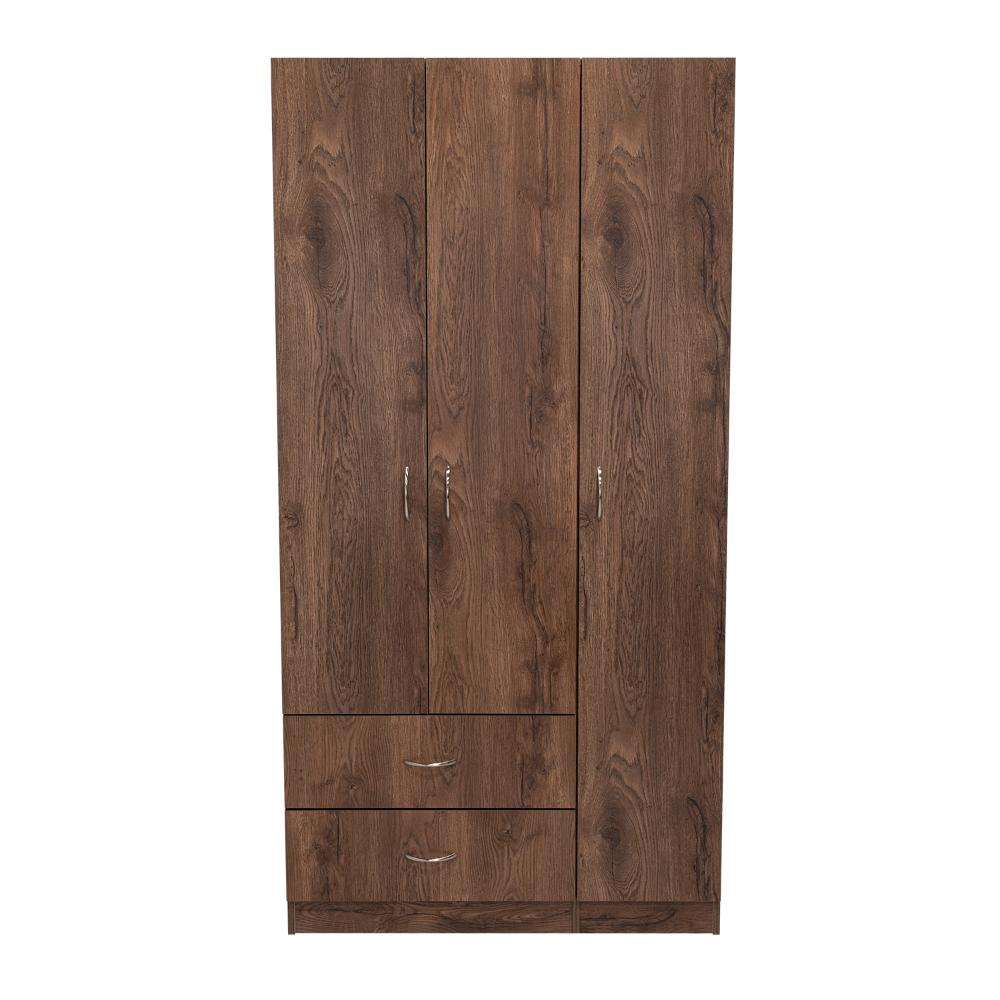 Closet América, Avellana y Blanco, Con Dos Cajones y Variedad De Entrepaños