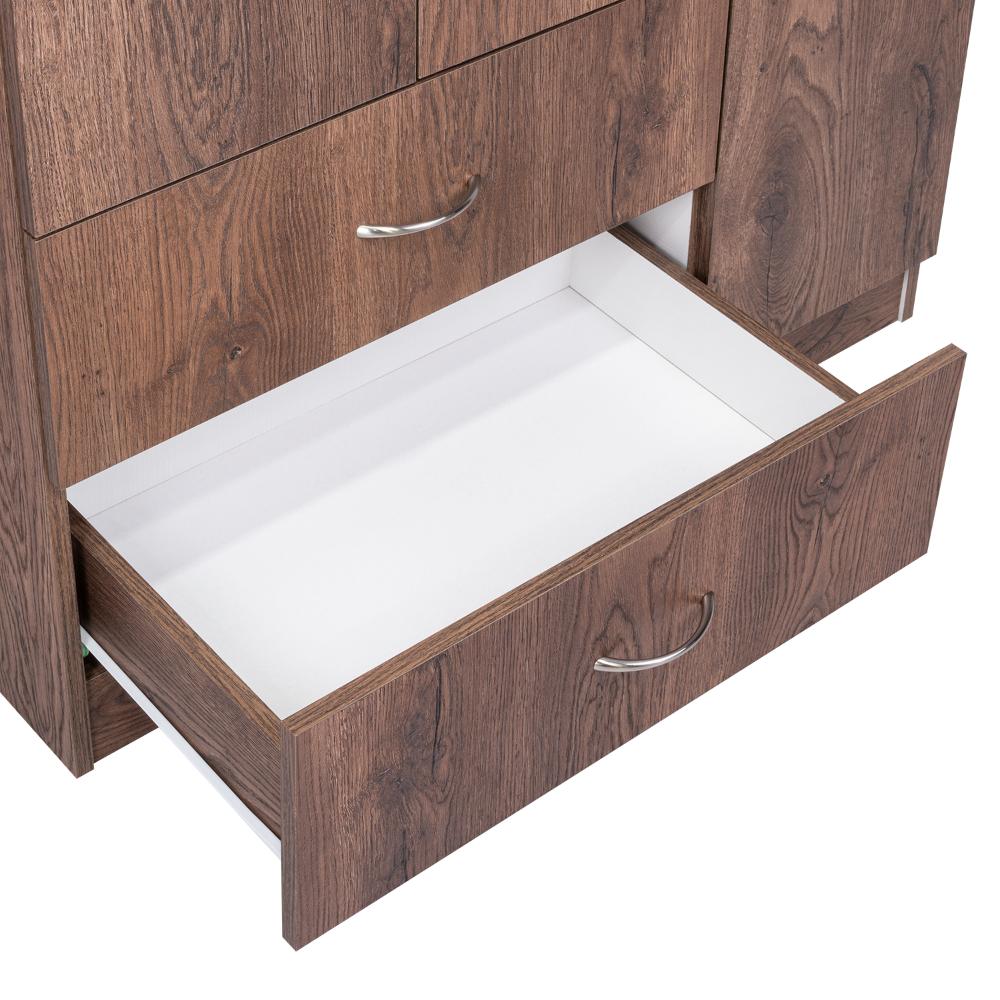 Closet América, Avellana y Blanco, Con Dos Cajones y Variedad De Entrepaños