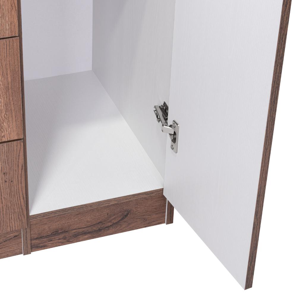 Closet América, Avellana y Blanco, Con Dos Cajones y Variedad De Entrepaños