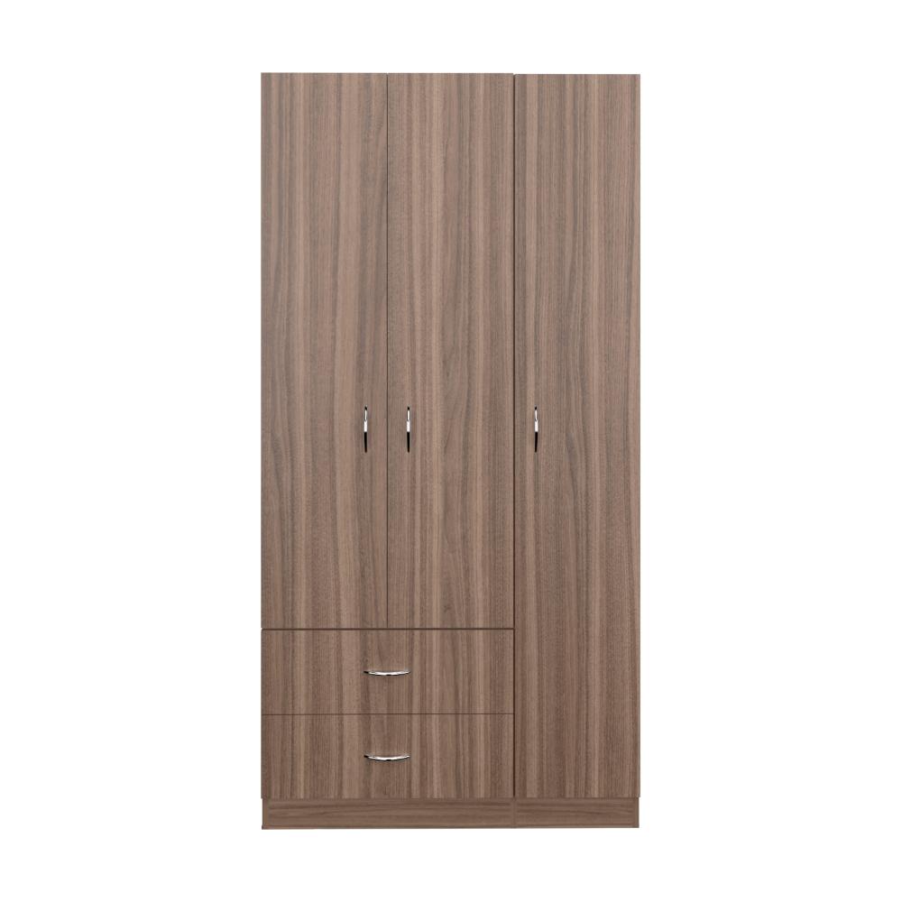 Closet América, Avellana y Blanco, Con Dos Cajones y Variedad De Entrepaños