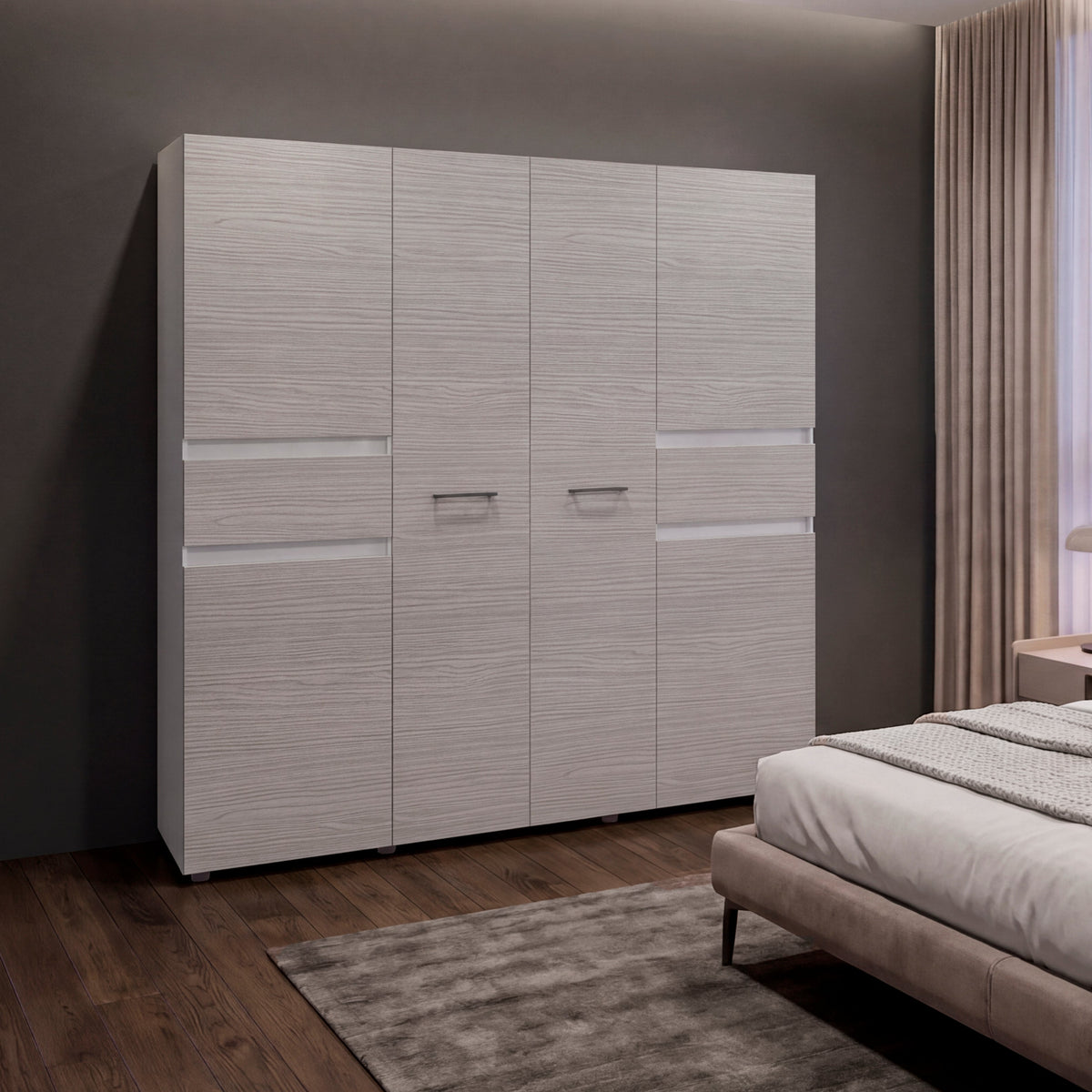 Clóset Grande Imperial 200x200, Blanco Duqueza Y Positano