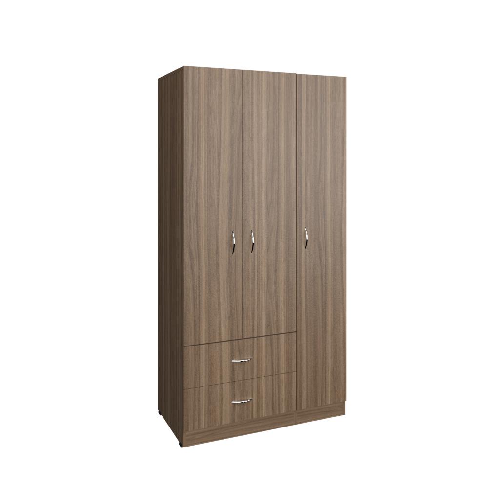 Closet América, Avellana y Blanco, Con Dos Cajones y Variedad De Entrepaños