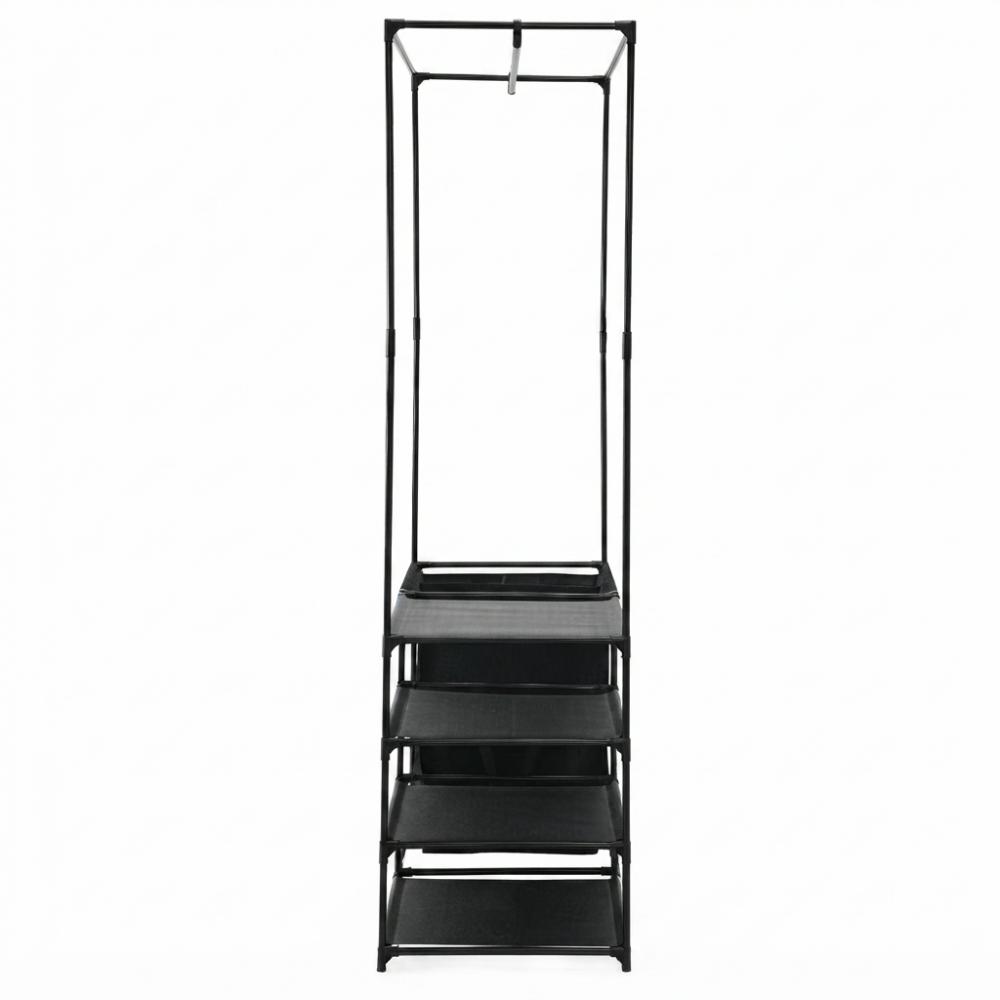 Closet Organizador Lupont, Negro, De tres niveles y dos canastas para ropa