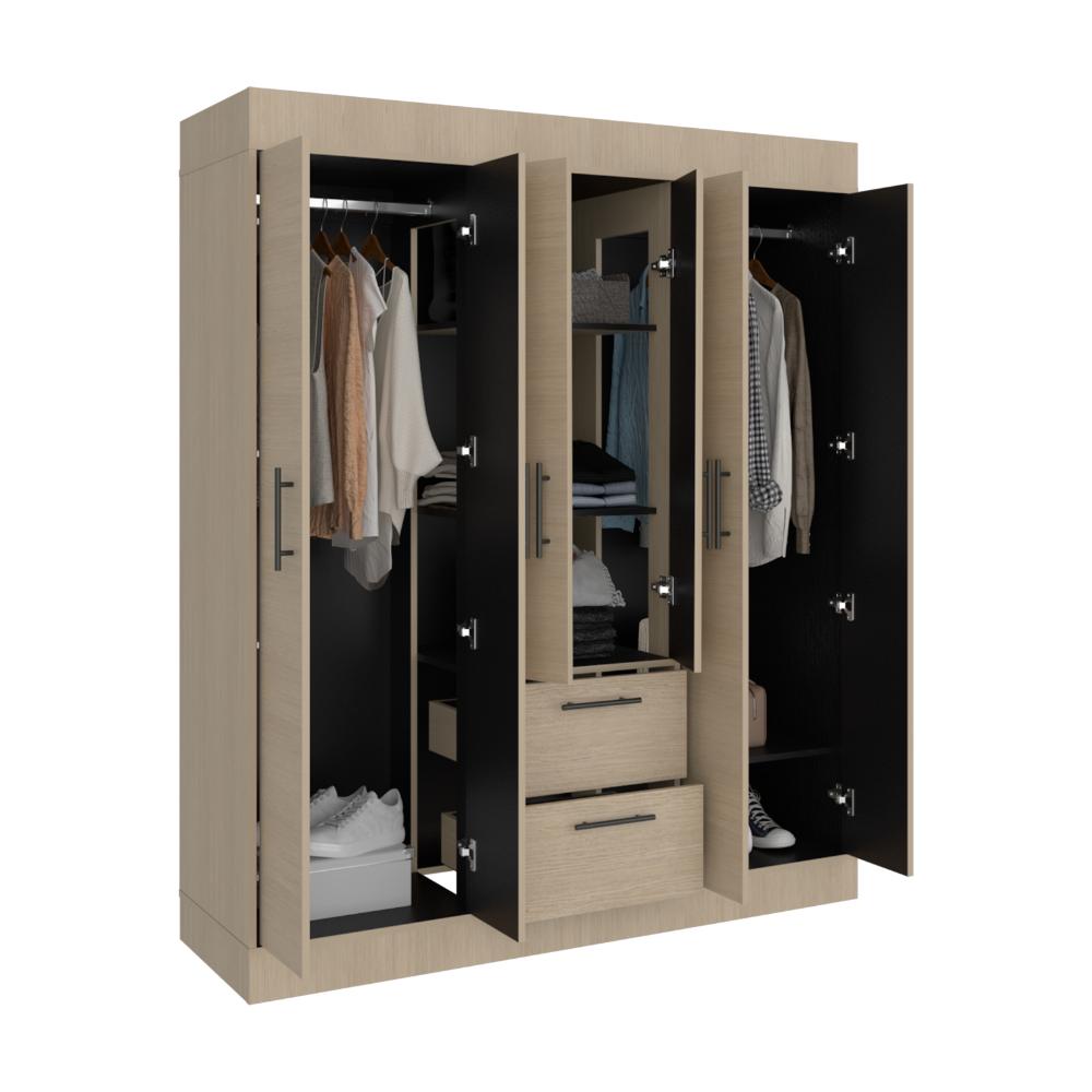 Closet Aura, Cartagena y Wengue, Con 6 Puertas y 2 Cajones