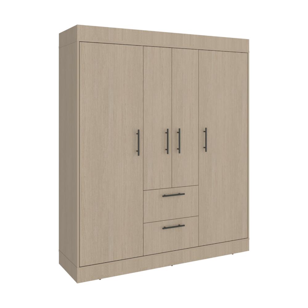 Closet Aura, Cartagena y Wengue, Con 4 Puertas y 2 Cajones