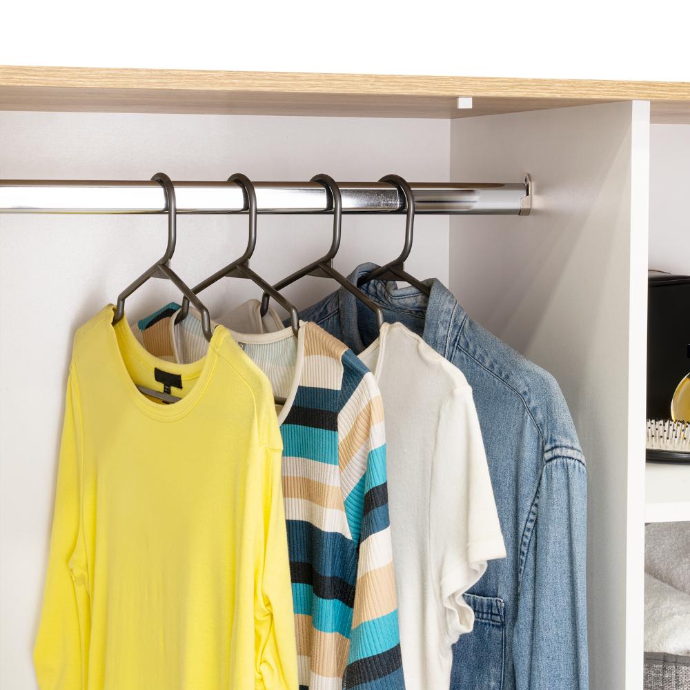 Closet Zapatero Vicktus, Blanco y Café Claro, Con Dos Puertas Batientes, Amplios Espacios Para Almacenamiento