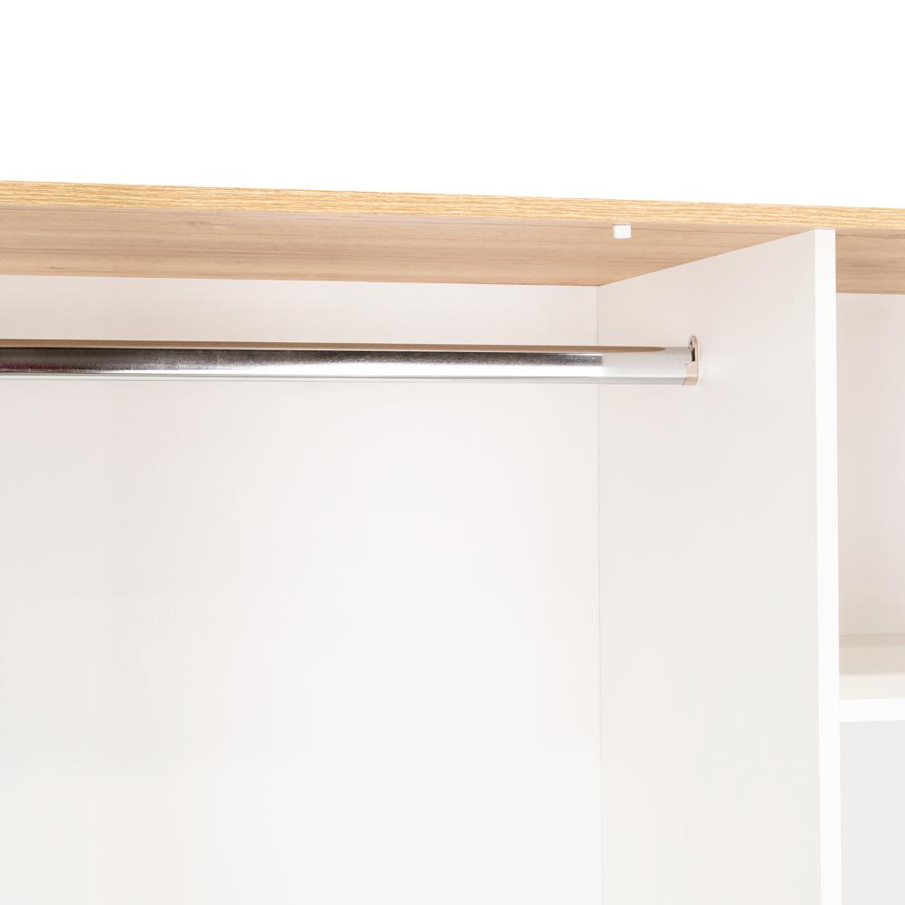 Closet Zapatero Vicktus, Blanco y Café Claro, Con Dos Puertas Batientes, Amplios Espacios Para Almacenamiento